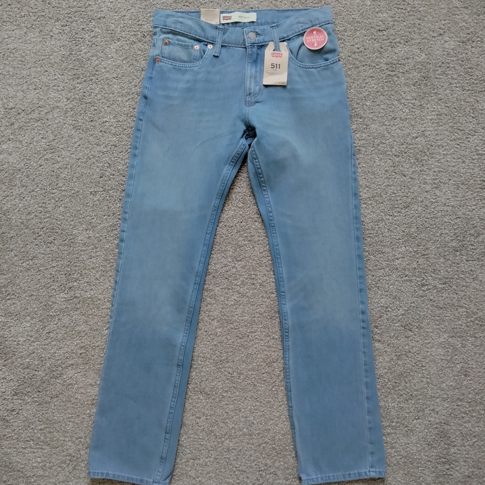 NWT 16 Reg Levi's 511 Slim Stretch Light Wash Jeans - Picture 7 of 11